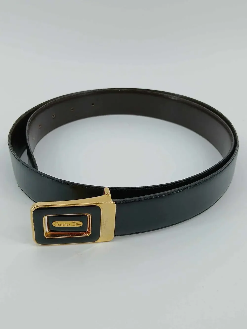 Vintage Christian Dior leather belt (40)